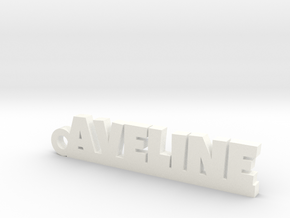 AVELINE Keychain Lucky in White Processed Versatile Plastic