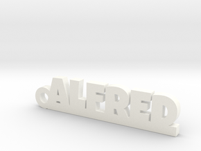 ALFRED Keychain Lucky in White Processed Versatile Plastic
