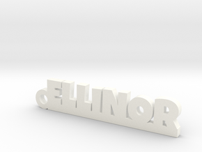 ELLINOR Keychain Lucky in White Processed Versatile Plastic