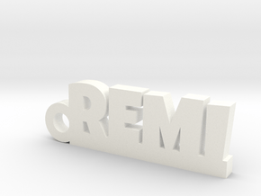 REMI Keychain Lucky in White Processed Versatile Plastic