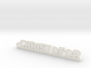 CHRISTOFOR Keychain Lucky in White Processed Versatile Plastic