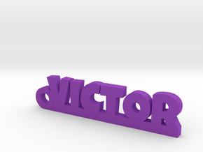 VICTOR Keychain Lucky in Purple Processed Versatile Plastic
