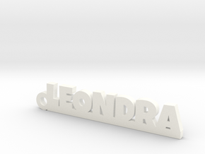 LEONDRA Keychain Lucky in White Processed Versatile Plastic