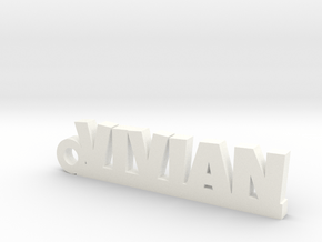 VIVIAN Keychain Lucky in White Processed Versatile Plastic