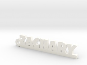 ZACHARY Keychain Lucky in White Processed Versatile Plastic