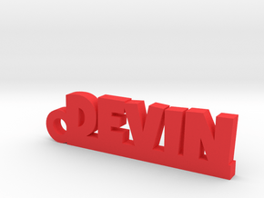 DEVIN Keychain Lucky in Red Processed Versatile Plastic