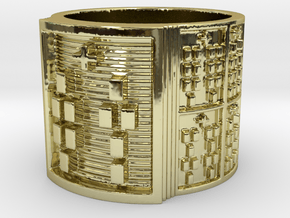 OTURADI Ring Size 11-13 in 18k Gold Plated Brass: 12 / 66.5