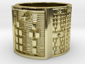 OTURABARA Ring Size 11-13 in 18k Gold Plated Brass: 12 / 66.5