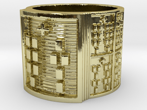 OTURATIKU Ring Size 11-13 in 18k Gold Plated Brass: 12 / 66.5