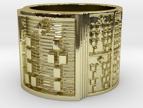 OTURAOGUNDA Ring Size 13.5 in 18k Gold Plated Brass