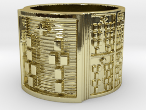 RING OTURATIYU Ring Size 13.5 in 18k Gold Plated Brass