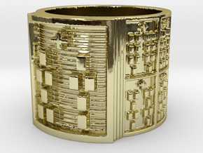 OTURASHE Ring Size 11-13 in 18k Gold Plated Brass: 12 / 66.5