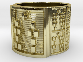 OTURASHE Ring Size 13.5 in 18k Gold Plated Brass
