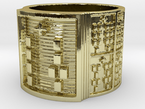 IRETEUNTELU Ring Size 14 in 18k Gold Plated Brass