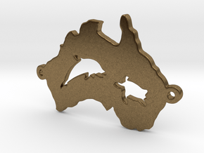 Australia charm curved in Natural Bronze