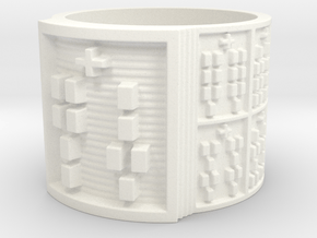 IRETEJUANI Ring Size 13.5 in White Processed Versatile Plastic