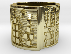 IRETEBARA Ring Size 11-13 in 18k Gold Plated Brass: 12 / 66.5