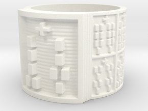 IRETEKUTAN Ring Size 13.5 in White Processed Versatile Plastic