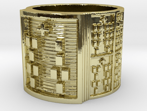 IRETEFUN Ring Size 11-13 in 18k Gold Plated Brass: 12 / 66.5
