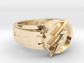 V3 Regular Flash Ring Size 16, 24.64mm in 14K Yellow Gold