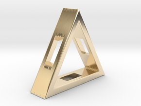 Loop ::: Triangle Pendant ::: v.01 in 14k Gold Plated Brass
