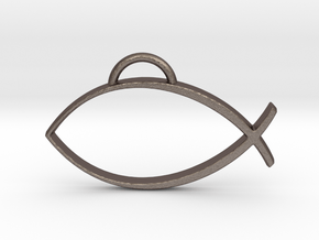 Ichthys  in Polished Bronzed Silver Steel