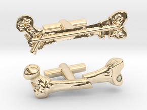 Femur Fracture and Fixation Cufflinks in 14K Yellow Gold