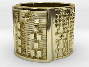 OSHENILOGBE Ring Size 11-13 in 18k Gold Plated Brass: 12 / 66.5