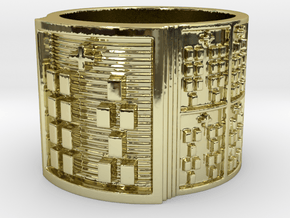 OSHEYEKUN Ring Size 13.5 in 18k Gold Plated Brass