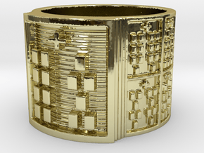 OSHEYEKUN Ring Size 14 in 18k Gold Plated Brass