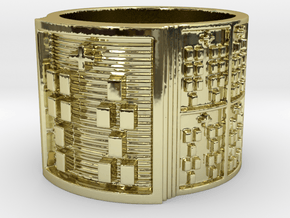 OSHENIWO Ring Size 13.5 in 18k Gold Plated Brass