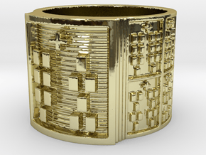 OSHEKANA Ring Size 13.5 in 18k Gold Plated Brass