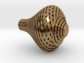 Pear Twisted Knob in Natural Brass