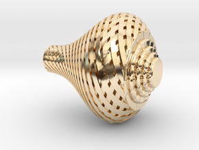 Pear Twisted Knob in 14k Gold Plated Brass