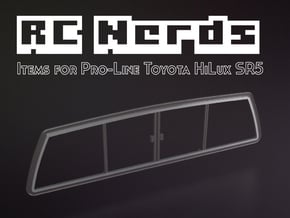 RCN017 rear window frame for Pro-Line Toyota SR5  in White Natural Versatile Plastic