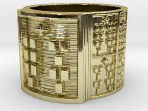 OFUNKANA Ring Size 14 in 18k Gold Plated Brass