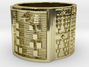 OFUNFUNDA Ring Size 14 in 18k Gold Plated Brass