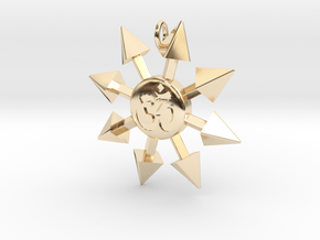 Chaos Star Pendant in 14k Gold Plated Brass