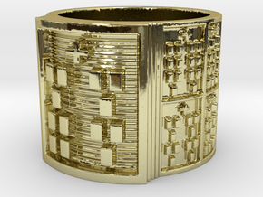 OFUNKAMALA Ring Size 11-13 in 18k Gold Plated Brass: 12 / 66.5