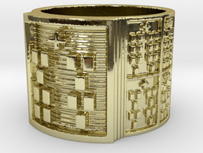 OFUNKAMALA Ring Size 14 in 18k Gold Plated Brass