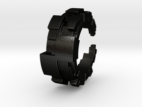 Pixel ring in Matte Black Steel