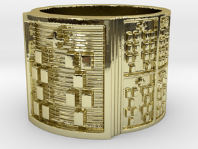 OFUNSHE Ring Size 14 in 18k Gold Plated Brass