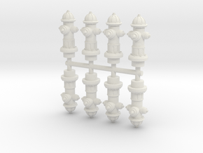 Hydrant 15mm Group in White Natural Versatile Plastic