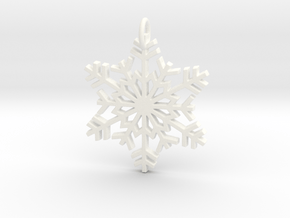 Snowflake in White Processed Versatile Plastic