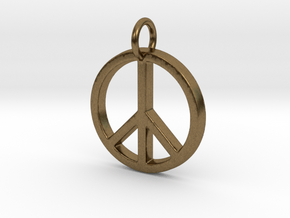 Peace Symbol in Natural Bronze
