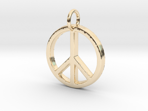 Peace Symbol in 14K Yellow Gold