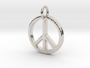 Peace Symbol in Platinum