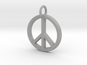 Peace Symbol in Aluminum