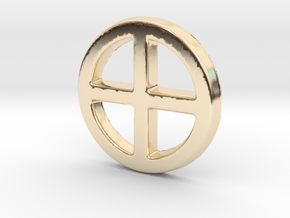 Crossed Circe in 14k Gold Plated Brass