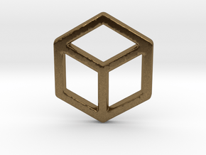 2d Cube in Natural Bronze